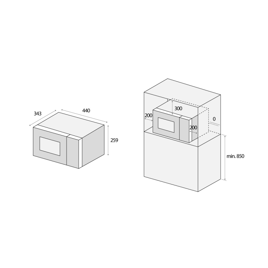 Concept MT2020WH - Mikrobangų krosnelė 700W/230V 20 l balta