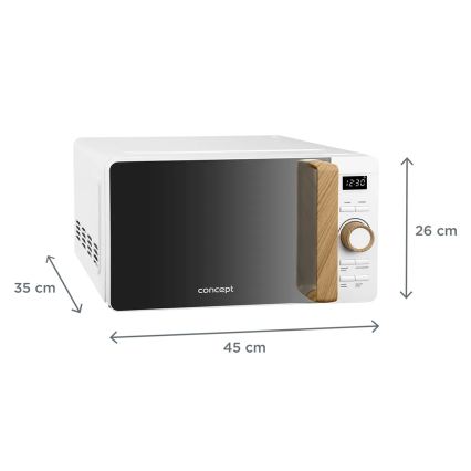 Concept MT4420wh - mikrobangų krosnelė 800 W/230 V, 20 l, balta