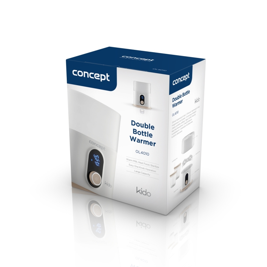 Concept OL4010 - Butelių šildytuvas 3 viename KIDO 200W/230V baltas