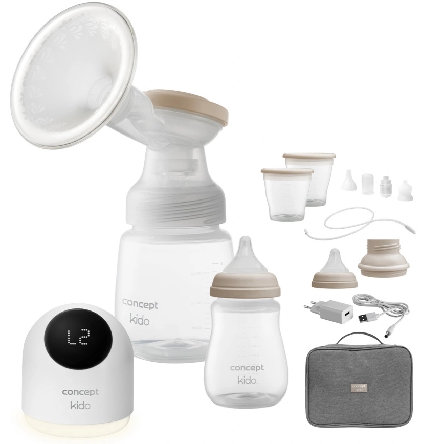 Concept OM4000 - Elektrinė krūtų pompa 2 viename KIDO balta