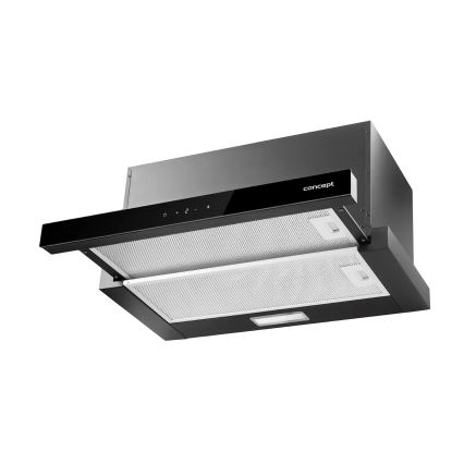 Concept OPV3860bc - 60 cm ištraukiamas juodas gartraukis
