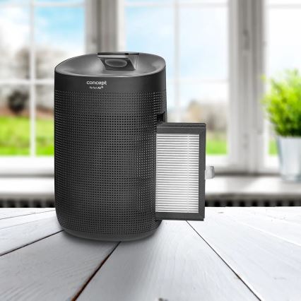 Concept OV1210 - drėgmės šalinimo ir oro valymo įrenginys PERFECT AIR 1 l 45W/230V juodas