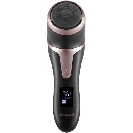 Concept PN3020 - Elektrinis pėdų šveitiklis PERFECT SKIN 5V 1200 mAh IPX6 juoda/rožinio aukso