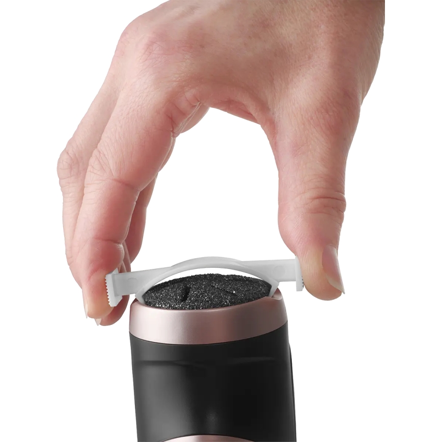 Concept PN3020 - Elektrinis pėdų šveitiklis PERFECT SKIN 5V 1200 mAh IPX6 juoda/rožinio aukso