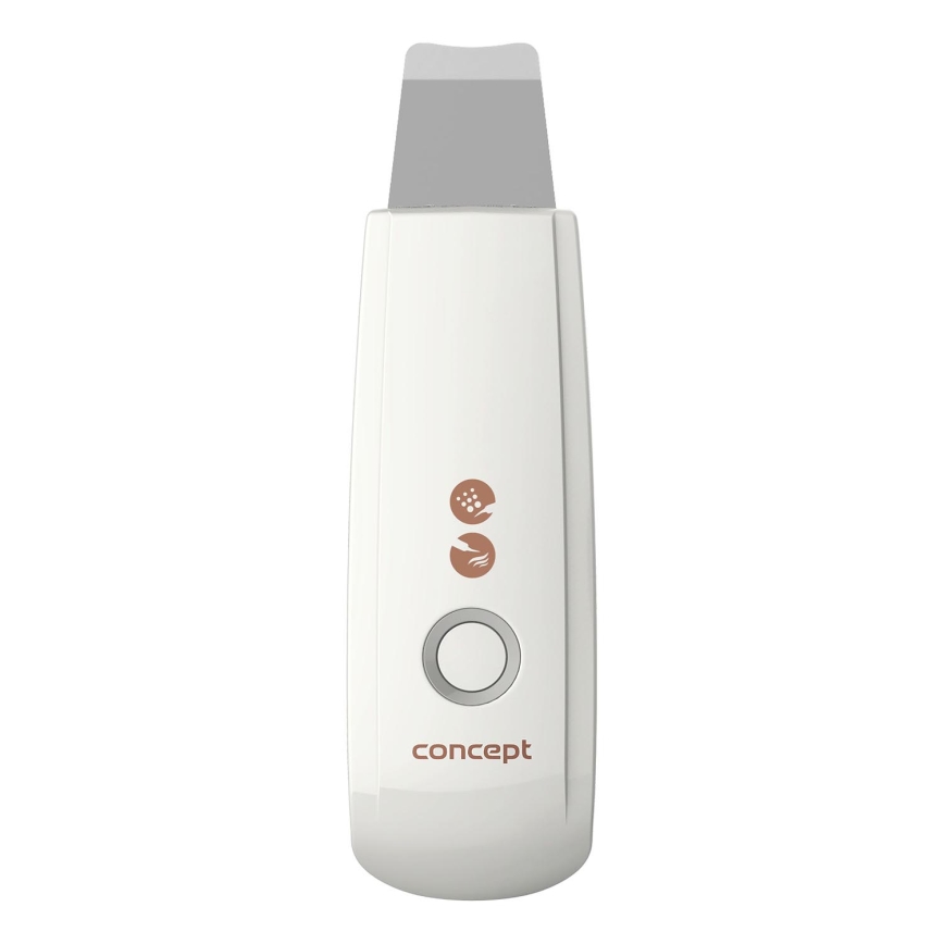 Concept PO2030 - Kosmetinė ultragarsinė spatula PERFECT SKIN 2,5W/5V USB 600 mAh balta