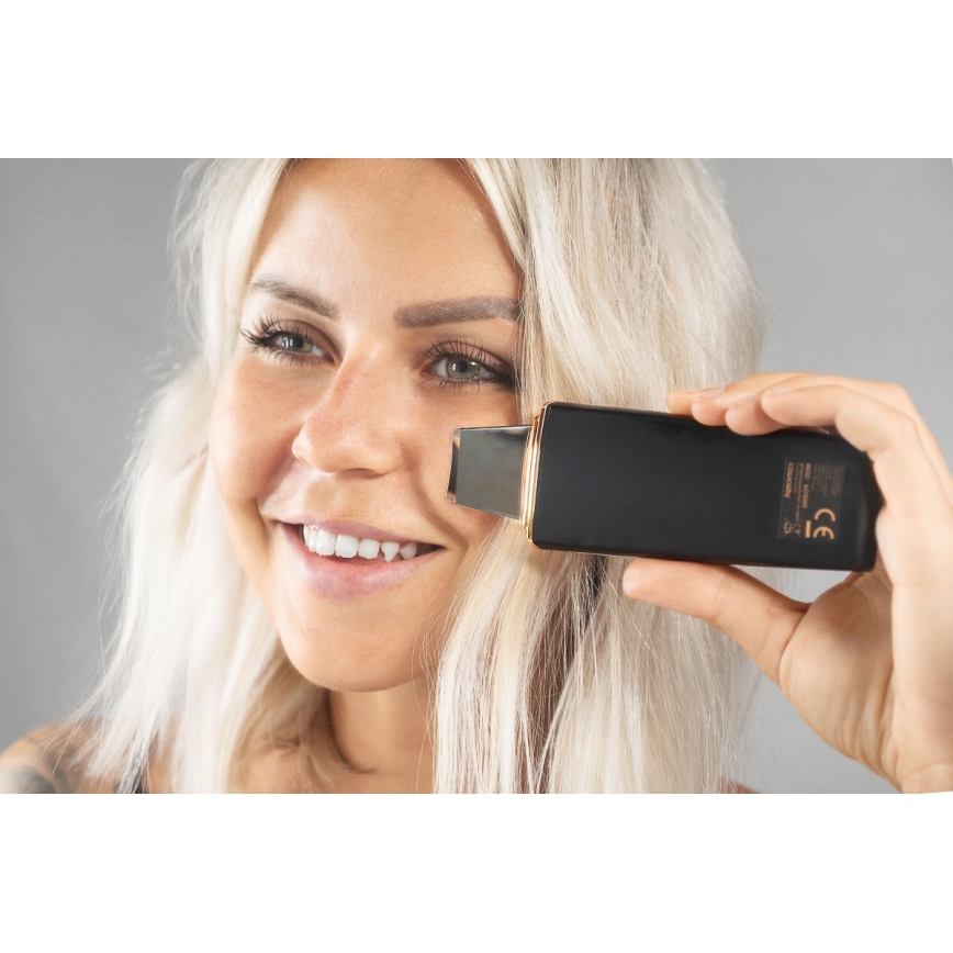 Concept PO2060 - Kosmetinė ultragarsinė spatula PERFECT SKIN 3,5W/5V USB 500 mAh IPX6 juoda