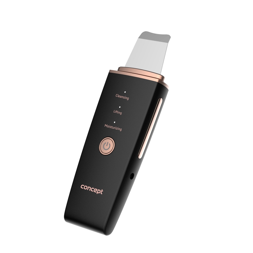 Concept PO2060 - Kosmetinė ultragarsinė spatula PERFECT SKIN 3,5W/5V USB 500 mAh IPX6 juoda