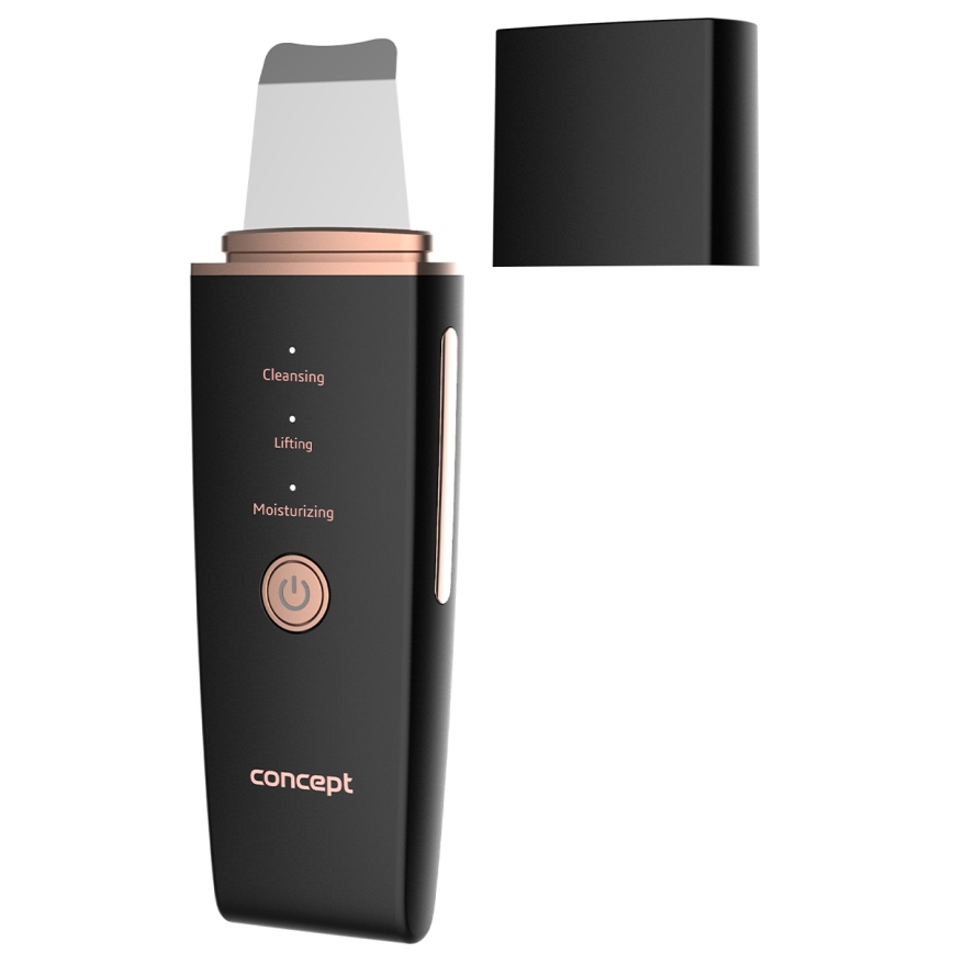 Concept PO2060 - Kosmetinė ultragarsinė spatula PERFECT SKIN 3,5W/5V USB 500 mAh IPX6 juoda
