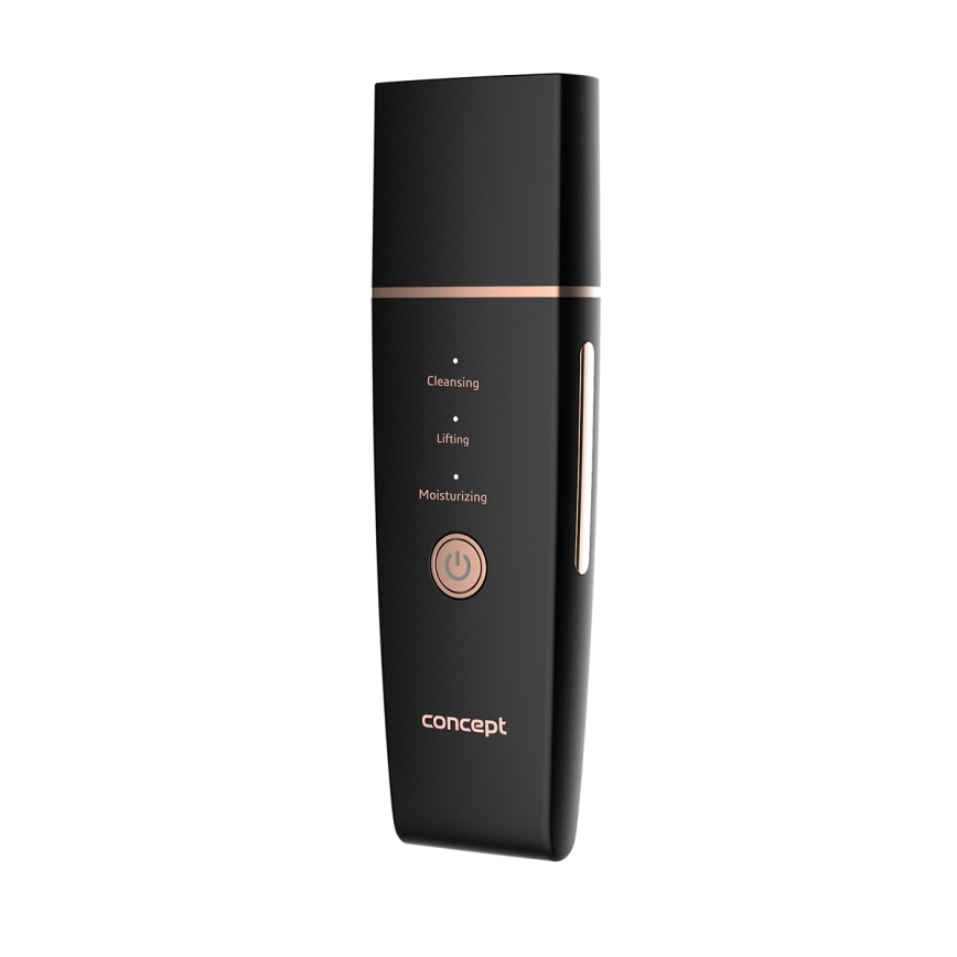 Concept PO2060 - Kosmetinė ultragarsinė spatula PERFECT SKIN 3,5W/5V USB 500 mAh IPX6 juoda