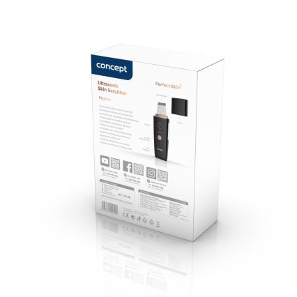 Concept PO2060 - Kosmetinė ultragarsinė spatula PERFECT SKIN 3,5W/5V USB 500 mAh IPX6 juoda
