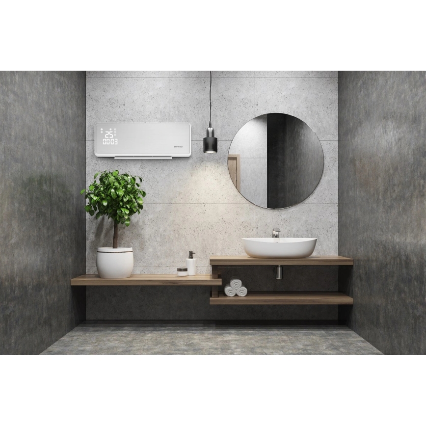 Concept QH4000 - Elektrinis šildytuvas 1000/2000W IP22 baltas + nuotolinis valdymas