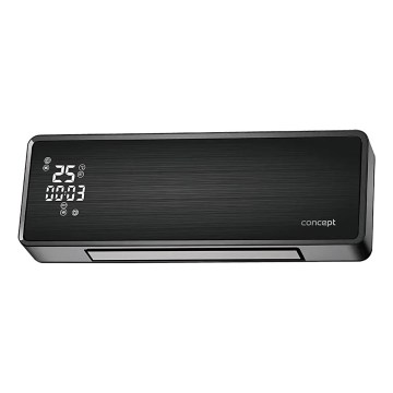 Concept QH4001 - elektrinis šildytuvas 1000/2000W IP22 juodas + nuotolinis valdymas