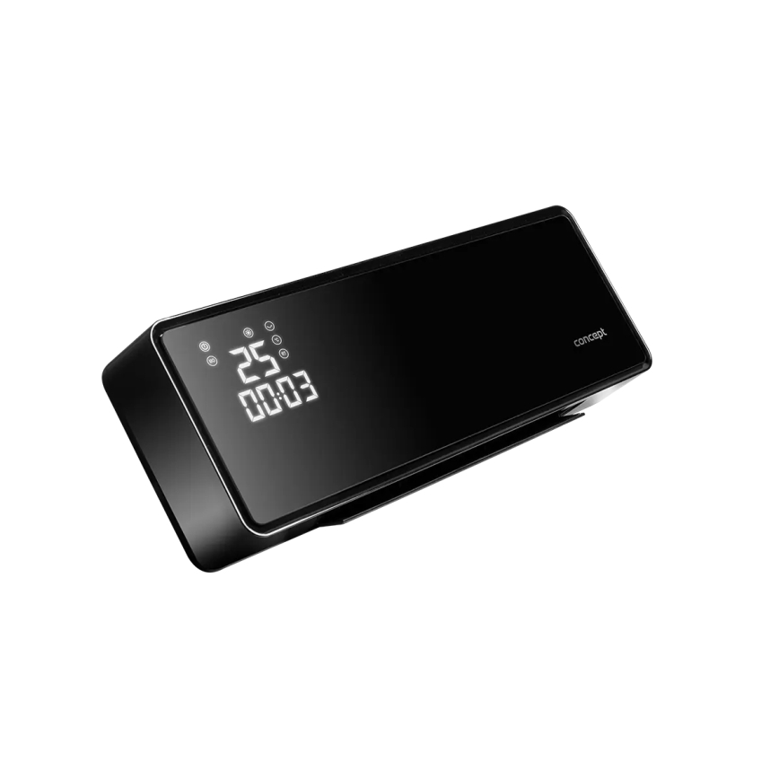 Concept QH4001 - elektrinis šildytuvas 1000/2000W IP22 juodas + nuotolinis valdymas