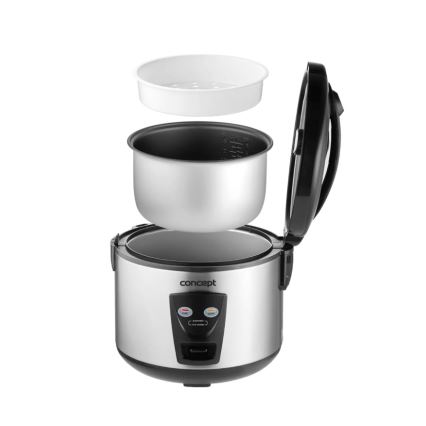 Concept RE2020 - Ryžių viryklė 2 viename 650W/230V 1,5 l nerūdijančio plieno/juoda