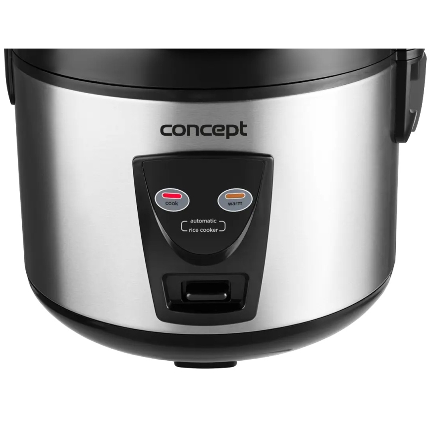 Concept RE2020 - Ryžių viryklė 2 viename 650W/230V 1,5 l nerūdijančio plieno/juoda