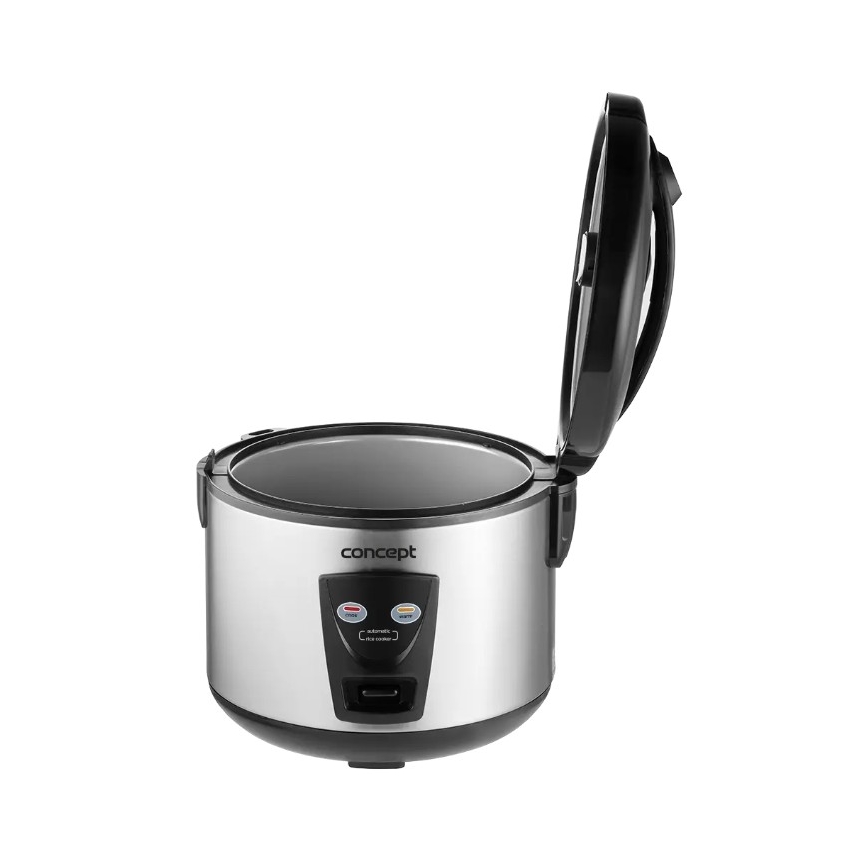 Concept RE2020 - Ryžių viryklė 2 viename 650W/230V 1,5 l nerūdijančio plieno/juoda