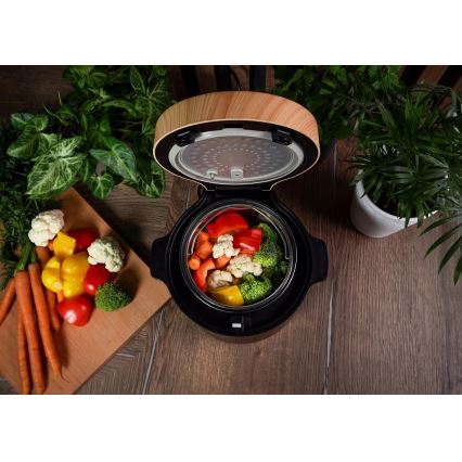 Concept RE4040 - Skaitmeninė 2 viename ryžių viryklė 450 W/230 V 2 l juoda/medžio dekoras