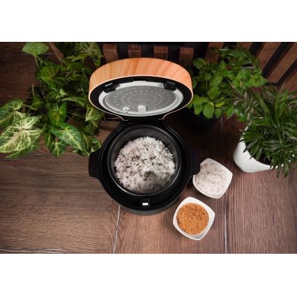 Concept RE4040 - Skaitmeninė 2 viename ryžių viryklė 450 W/230 V 2 l juoda/medžio dekoras