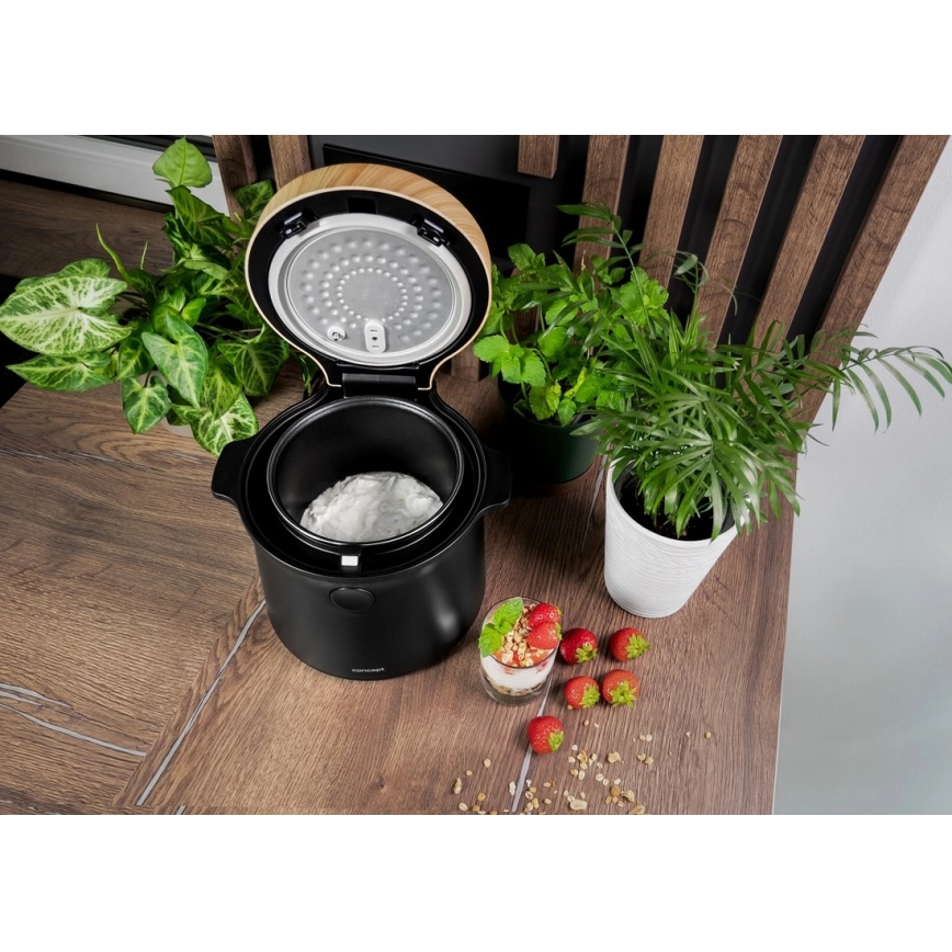 Concept RE4040 - Skaitmeninė 2 viename ryžių viryklė 450 W/230 V 2 l juoda/medžio dekoras