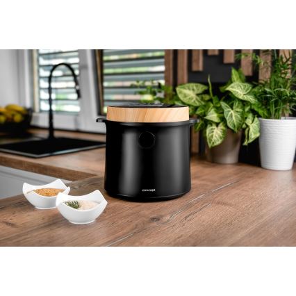 Concept RE4040 - Skaitmeninė 2 viename ryžių viryklė 450 W/230 V 2 l juoda/medžio dekoras