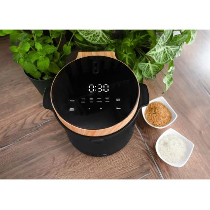 Concept RE4040 - Skaitmeninė 2 viename ryžių viryklė 450 W/230 V 2 l juoda/medžio dekoras