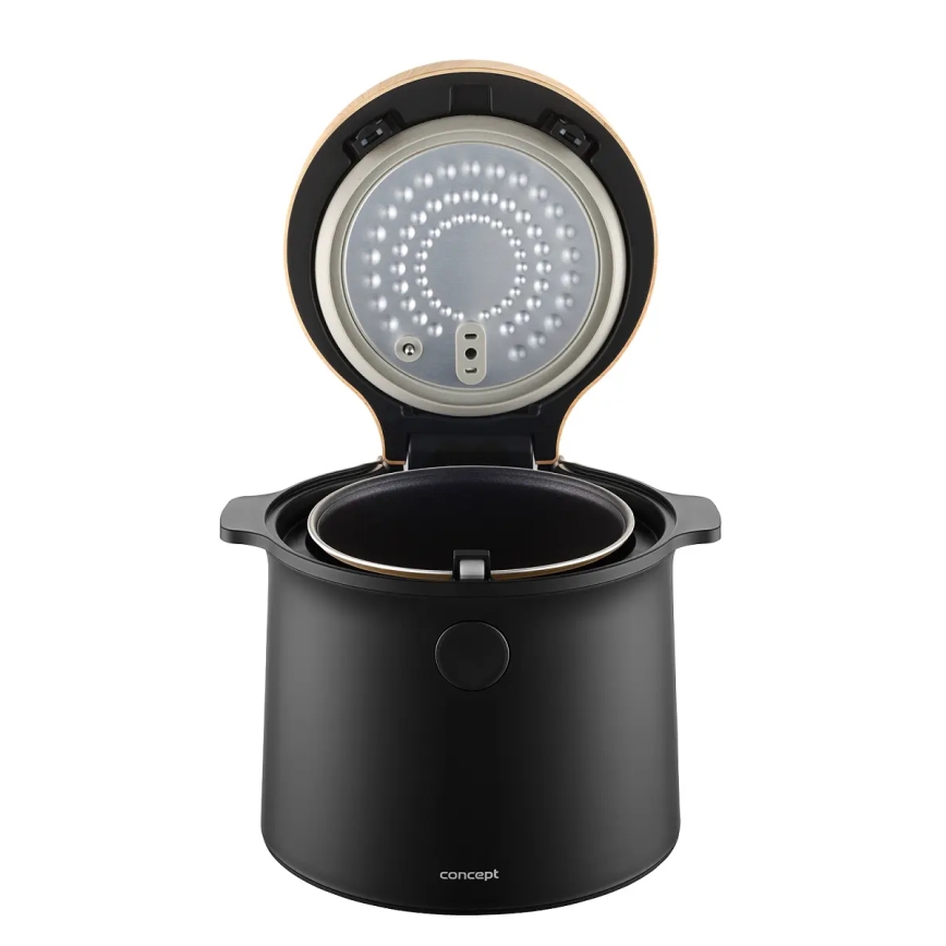Concept RE4040 - Skaitmeninė 2 viename ryžių viryklė 450 W/230 V 2 l juoda/medžio dekoras
