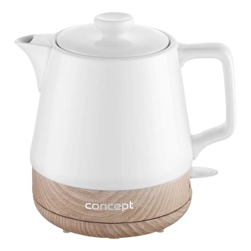 Concept RK0060 - Elektrinis virdulys 1 l 1000W/230V baltas/keraminis