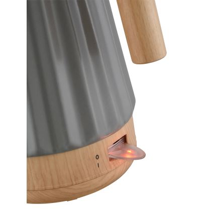 Concept RK0092 - Greitai užverdantis elektrinis virdulys 1,5 l 1500W/230V tamsiai pilkas/medžio dekoras/keramika