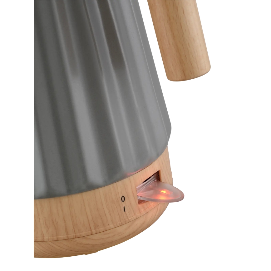 Concept RK0092 - Greitai užverdantis elektrinis virdulys 1,5 l 1500W/230V tamsiai pilkas/medžio dekoras/keramika