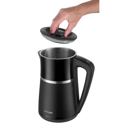 Concept RK3100 - Elektrinis virdulys su reguliuojama temperatūra 1,7 l 2200W/230V juodas