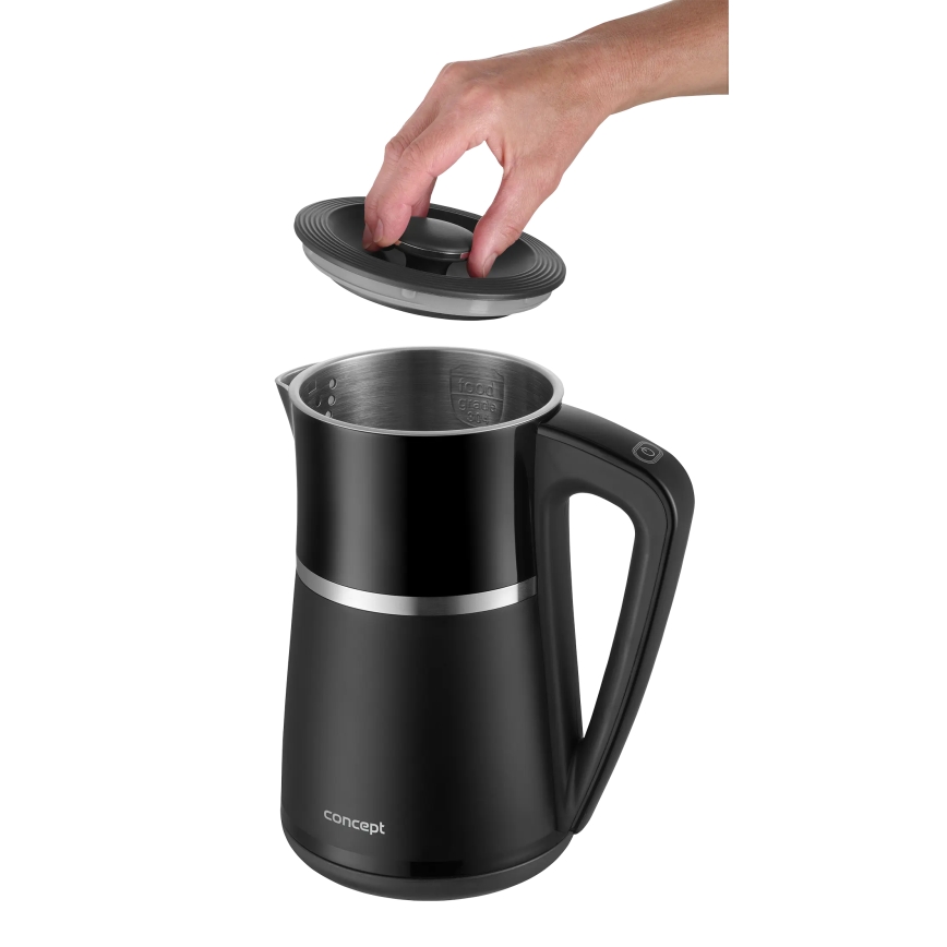Concept RK3100 - Elektrinis virdulys su reguliuojama temperatūra 1,7 l 2200W/230V juodas