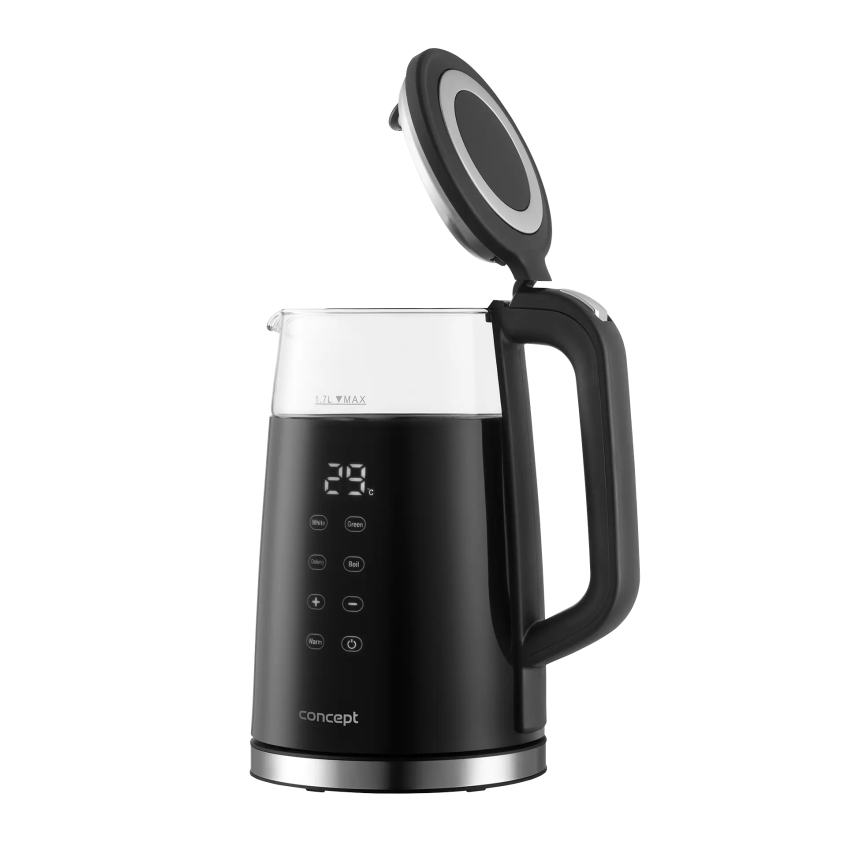 Concept RK4100 - Greito užvirimo elektrinis virdulys su temperatūros reguliavimu 1,7 l 2200W/230V juodas