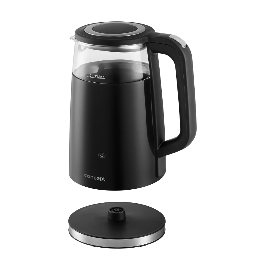 Concept RK4100 - Greito užvirimo elektrinis virdulys su temperatūros reguliavimu 1,7 l 2200W/230V juodas