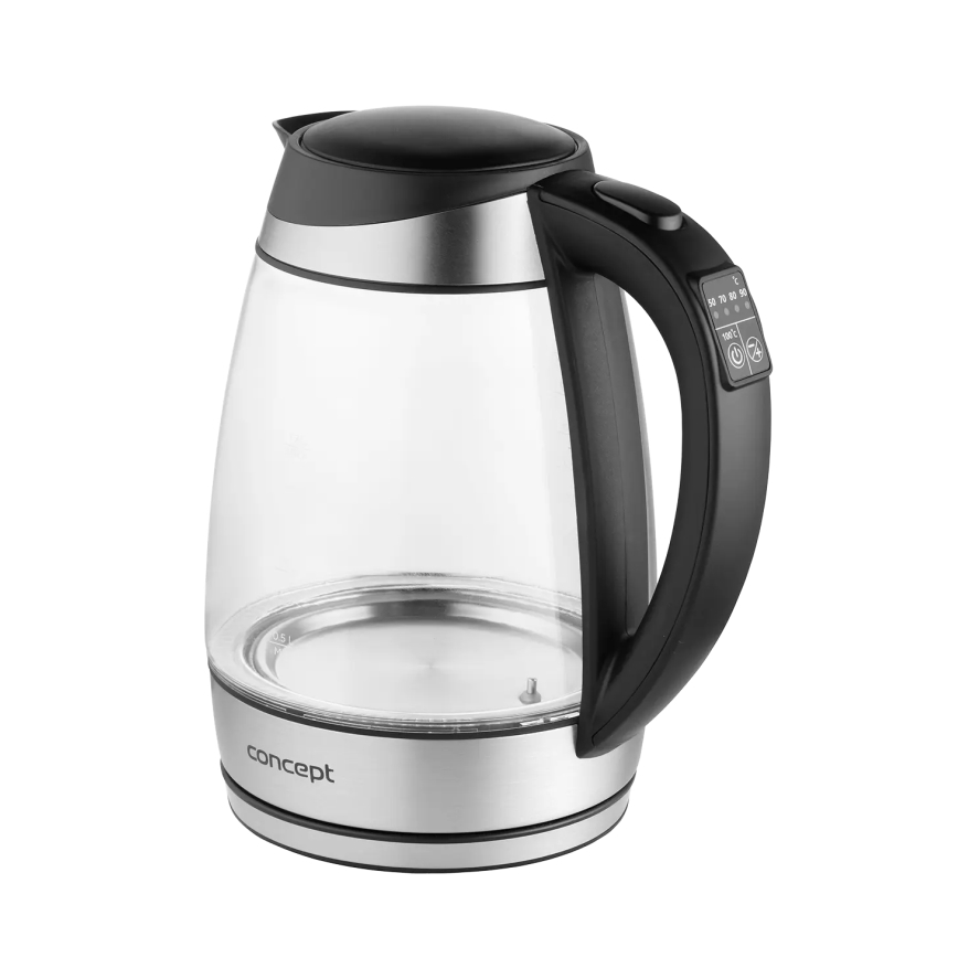 Concept RK4120 - Elektrinis virdulys su temperatūros reguliavimu 1,7 l 2200W/230V nerūdijančio plieno