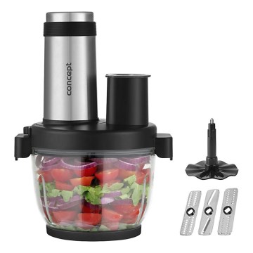 Concept RM3300 - Virtuvės robotas su trintuvu 1000W/230V juoda/nerūdijantis