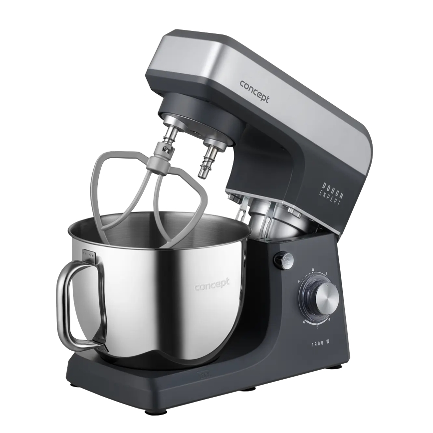 Concept RM6010 - Virtuvinis planetinis maišytuvas DOUGH EXPERT 1900W/230V antracitas/nerūdijantis plienas