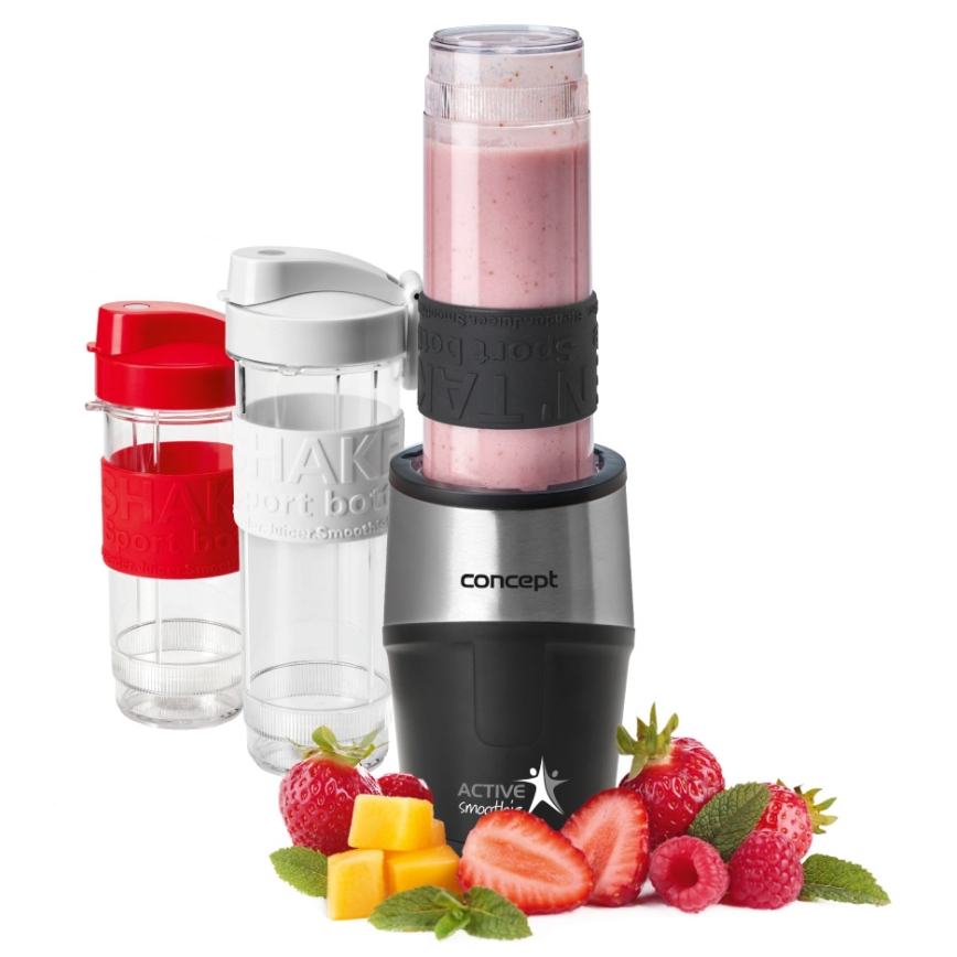 Concept SM3385 - Smoothie blenderis su priedais ACTIVE SMOOTHIE 500W/230V juoda