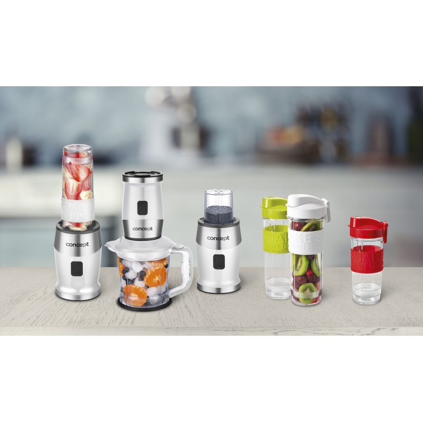 Concept SM3391 - Smoothie blenderis su priedais 700W/230V balta