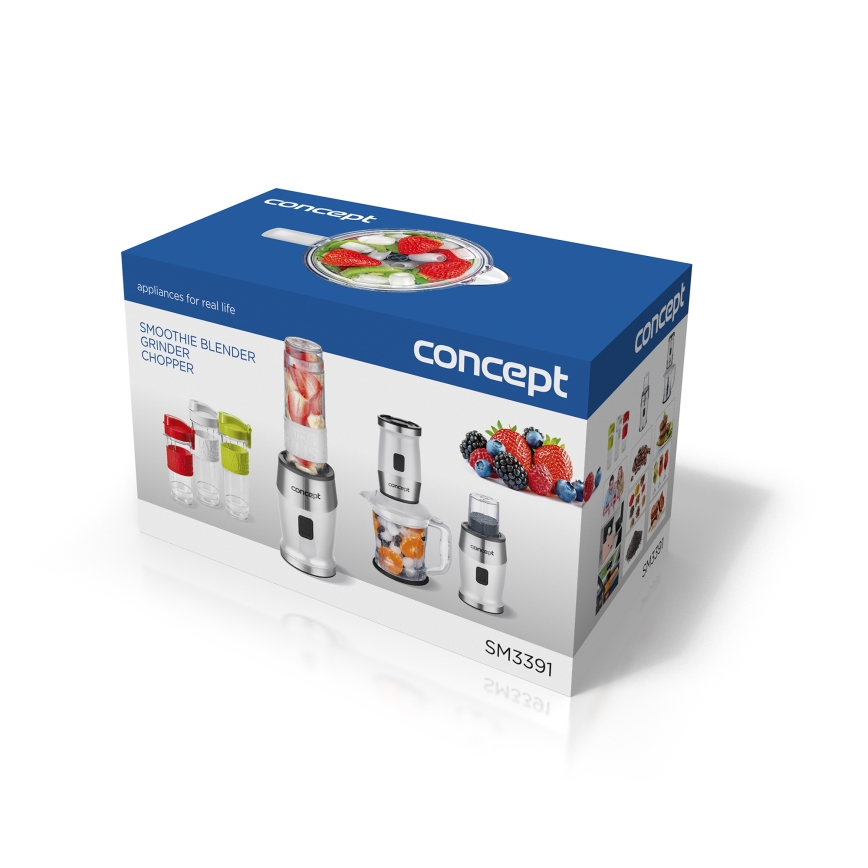 Concept SM3391 - Smoothie blenderis su priedais 700W/230V balta