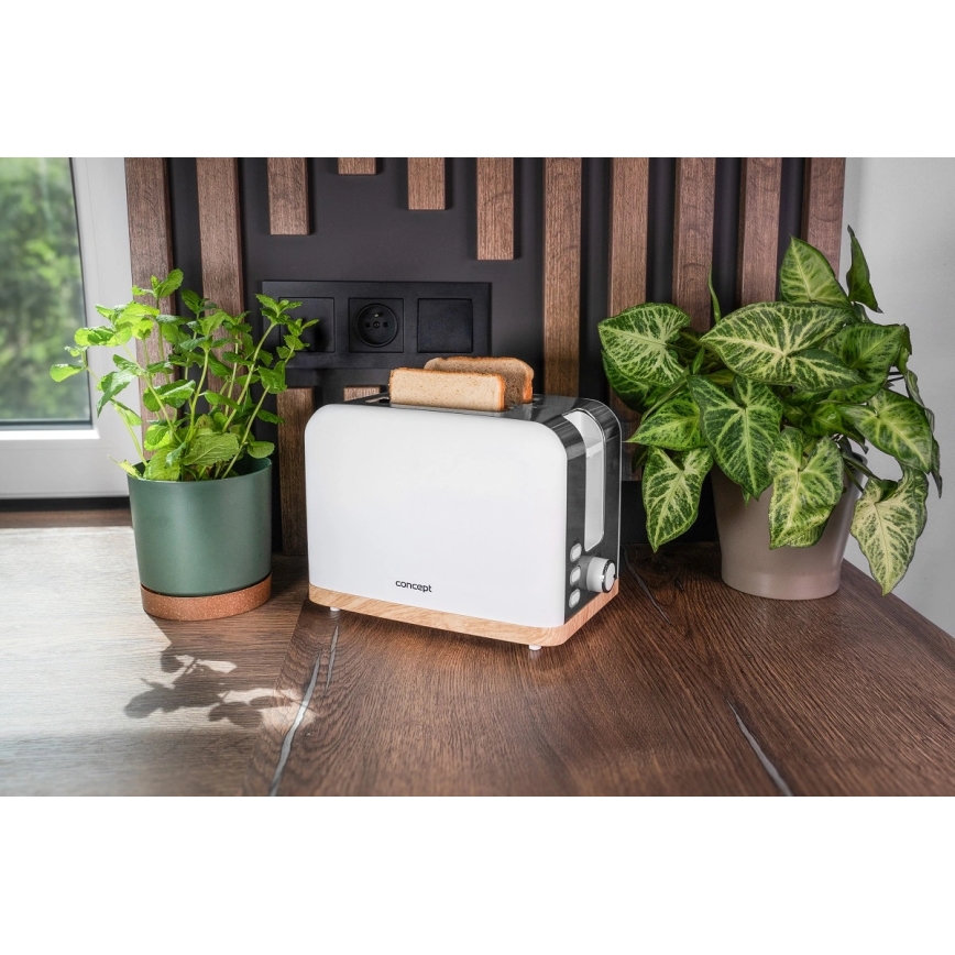 Concept TE2015 - Dvivietis skrudintuvas 930W/230V balta