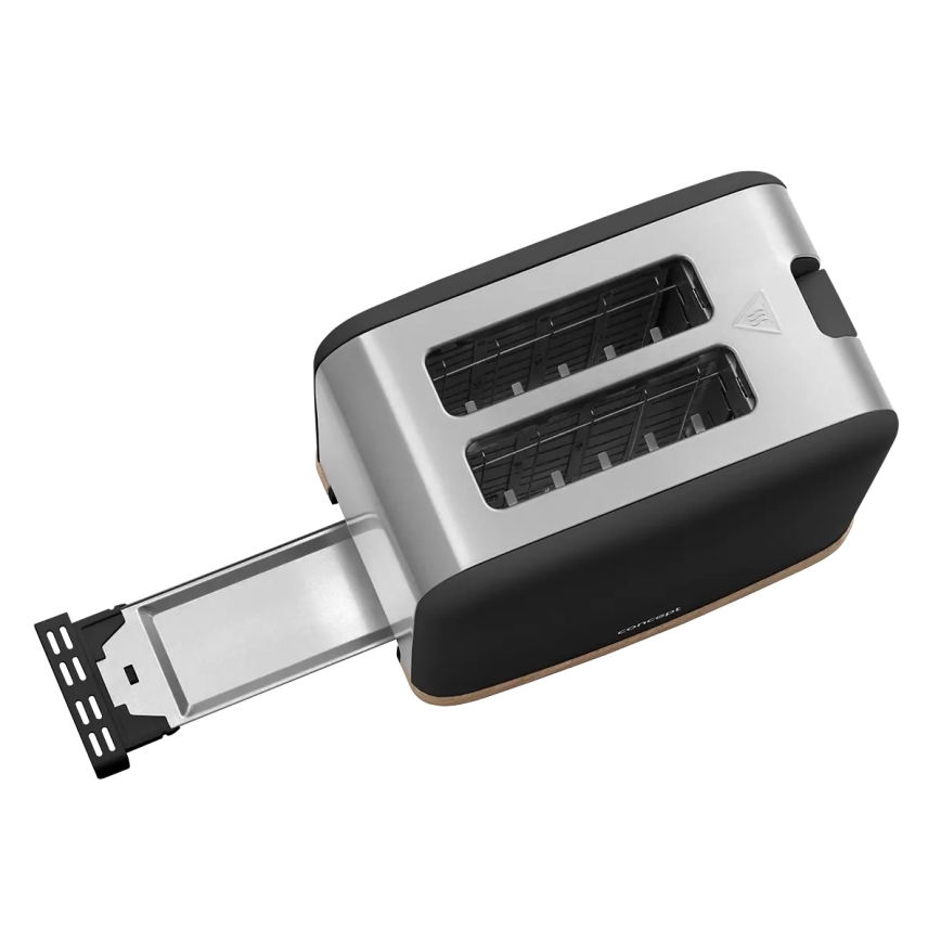 Concept TE2016 - Dvivietis skrudintuvas su kepimo grotelėmis 930W/230V juodas