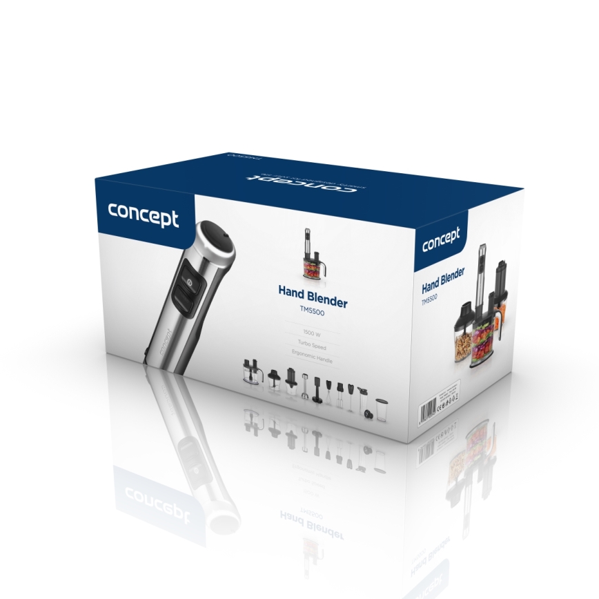 Concept TM5500 - Trintuvas su priedais 1500W/230V juoda/nerūdijantis