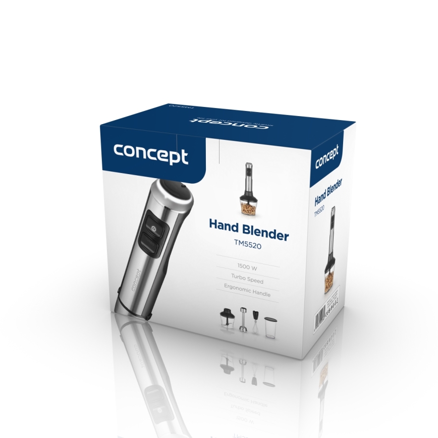 Concept TM5520 - Trintuvas su priedais 1500W/230V juoda/nerūdijantis