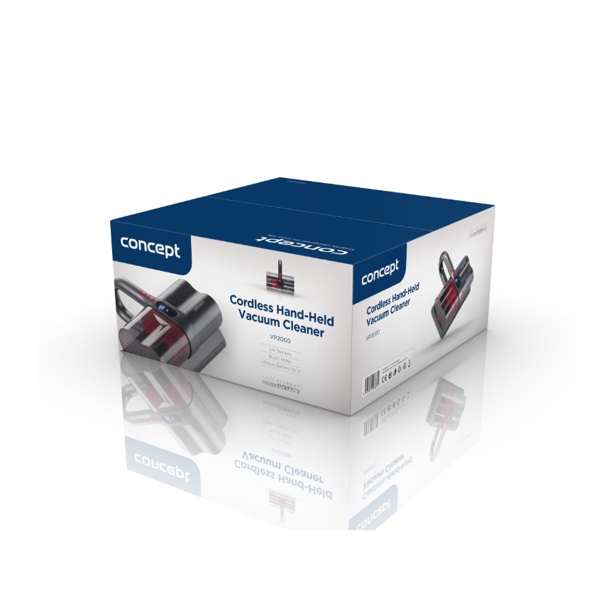 Concept VP2000 - Rankinis antibakterinis dulkių siurblys su UV-C LUMISTAR lempa 120W/11,1V