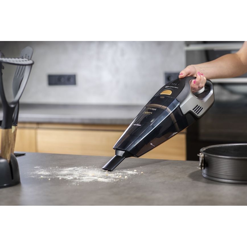 Concept VP4353-Rankinis dulkių siurblys WET & DRY RISER EXTENSION 110W/18,5V 2200 mAh juoda