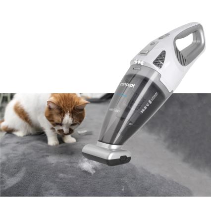 Concept VP4370 - Rankinis dulkių siurblys WET & DRY PERFECT CLEAN 90W/14,8V 2200 mAh baltas