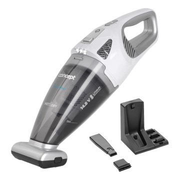 Concept VP4370 - Rankinis dulkių siurblys WET & DRY PERFECT CLEAN 90W/14,8V 2200 mAh balta