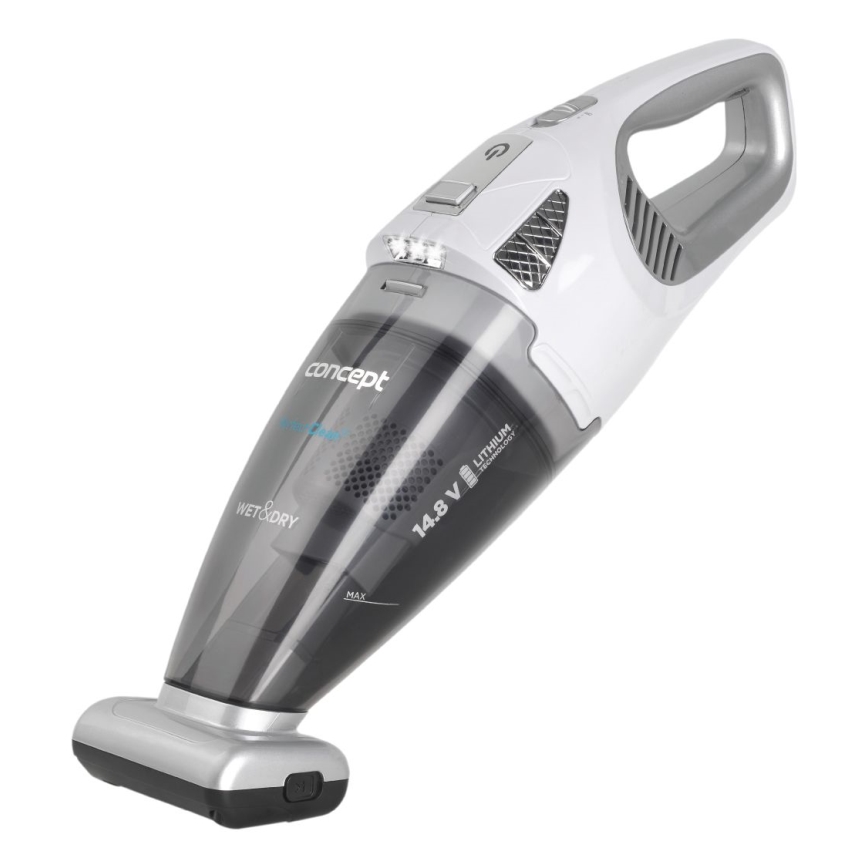 Concept VP4370 - Rankinis dulkių siurblys WET & DRY PERFECT CLEAN 90W/14,8V 2200 mAh balta