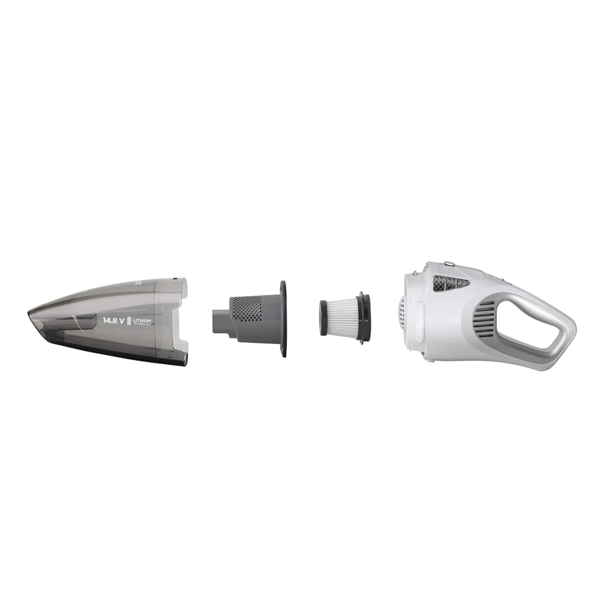 Concept VP4370 - Rankinis dulkių siurblys WET & DRY PERFECT CLEAN 90W/14,8V 2200 mAh balta