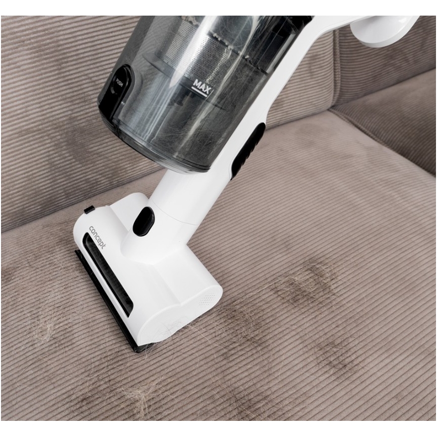 Concept VP6125 - 2in1 vertikalus ir rankinis dulkių siurblys ICONIC Comfort Telescope 400W/29,6V 2000 mAh baltas